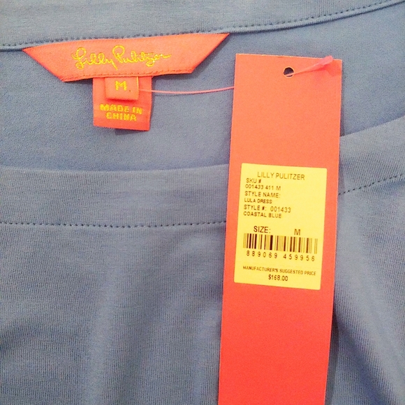 Lilly Pulitzer Lula Dress Coastal Blue - Picture 8 of 10